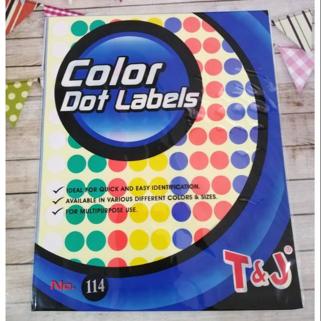 Sticker / Stiker dot warna / label tj 114 dan 97