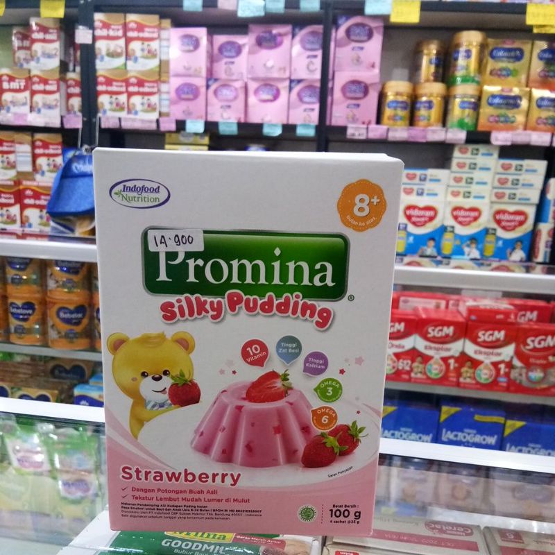 PROMINA SILKY PUDDING 8+ 100G STRAWBERRY,CHOCOLATE