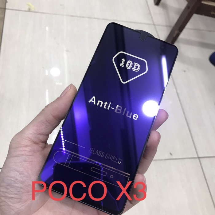 XIAOMI POCO X3 NFC TEMPERED GLASS FULL LAYAR ANTI BLUE ANTI RADIASI