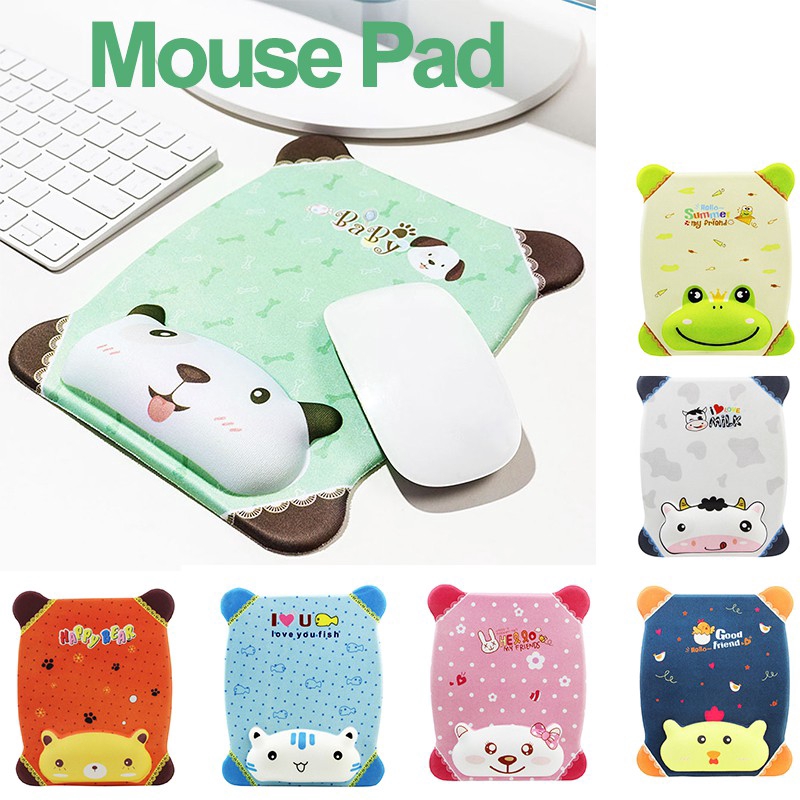 Lucu Kartun Silikon Gelang Mouse Pad Lembut Memory Foam Comfort Wrist Rest Support Mouse Mat