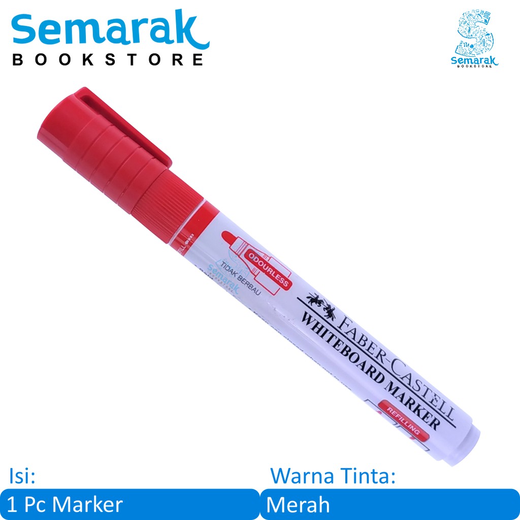 

Spidol Papan Tulis Dapat Dihapus Faber Castell Eco Whiteboard Marker - Merah [1 Spidol]