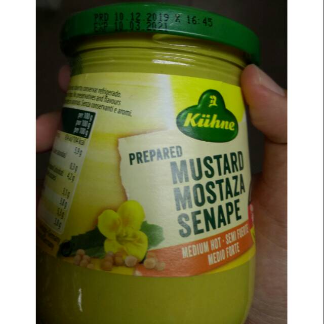 

Kuhne Mustard Mostaza Senape 255gr Medium Hot
