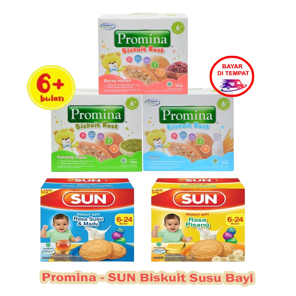 Promina SUN Biskuit Rusk Snack Cemilan Bayi Untuk Usia 6 bulan +