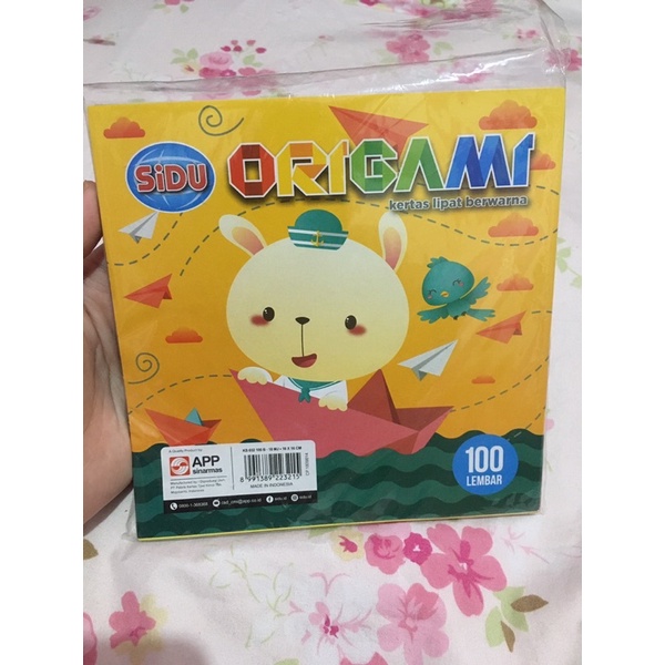 

origami kertas lipat warna preloved +-95pcs