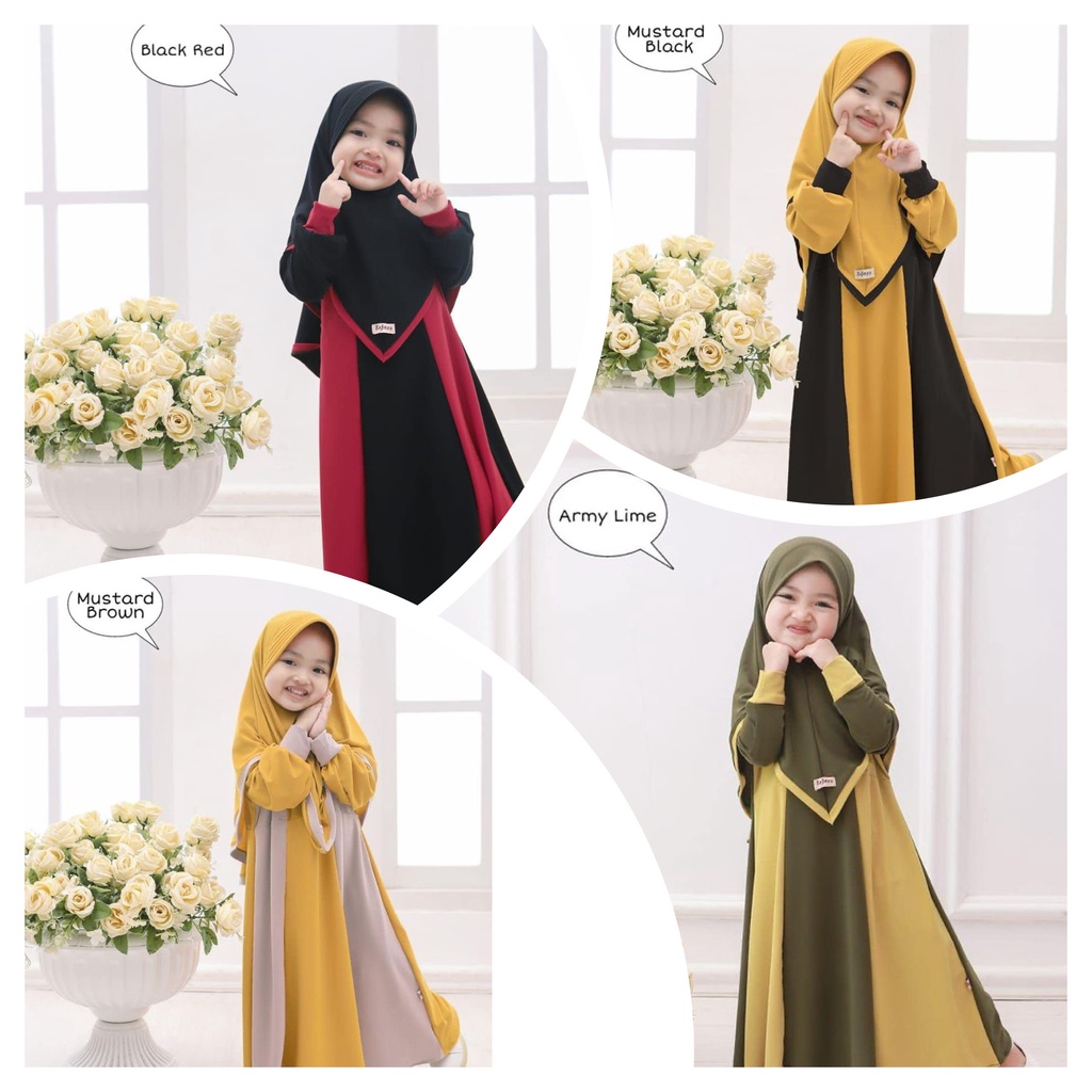 Setelan Gamis Jilbab Anak