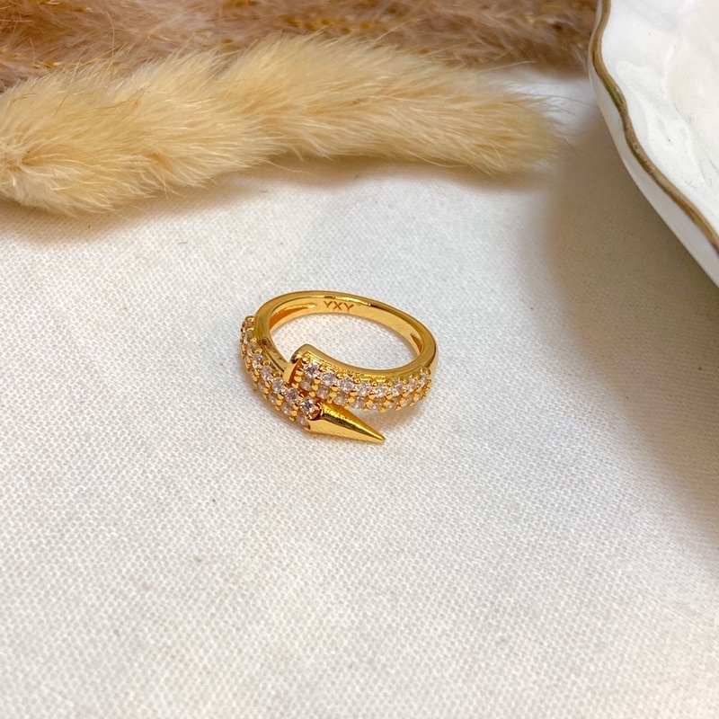 Cincin Xuping Yaxiya tumpuk permata mewah