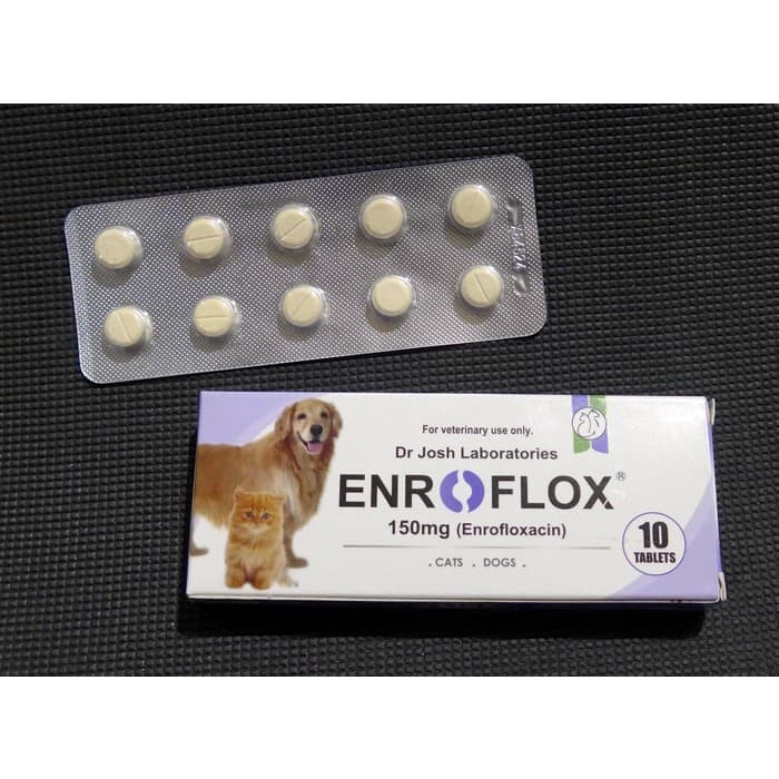 Obat Flu Pilek Flu Anjing Kucing Enroflox Enrofloxacin 150Mg kucing