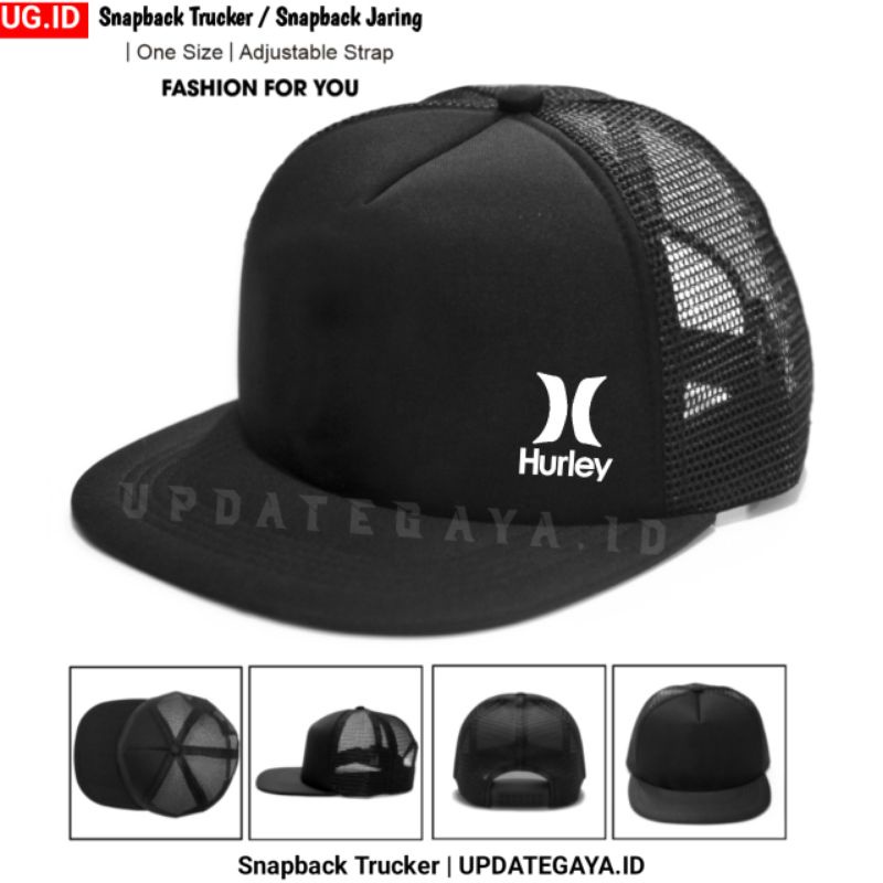 Topi HURLEY Snapback Jaring / Topi Snapback Trucker / Topi Pria / Topi Distro