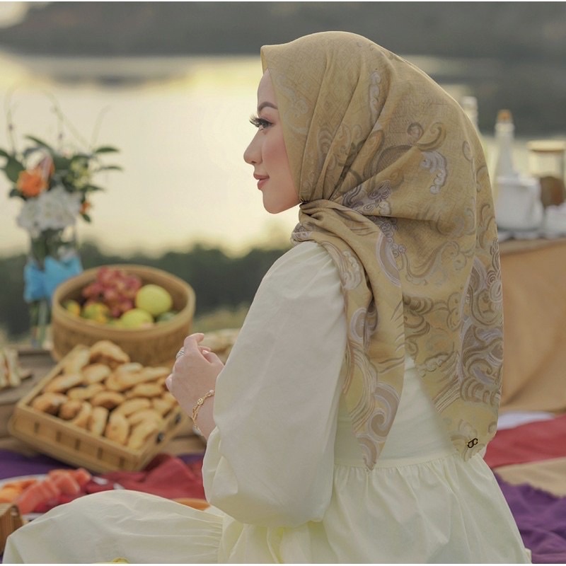 Wave series buttonscarves sunrise