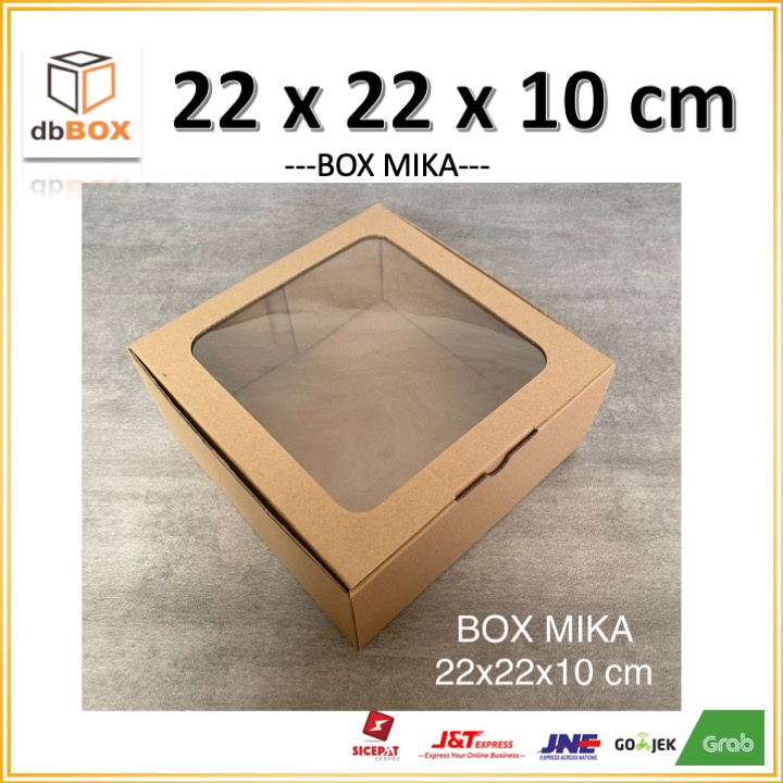 

BOX MIKA 22x22x10 kardus die cut, untuk kue hampers gift box MIKA MIKA MIKA