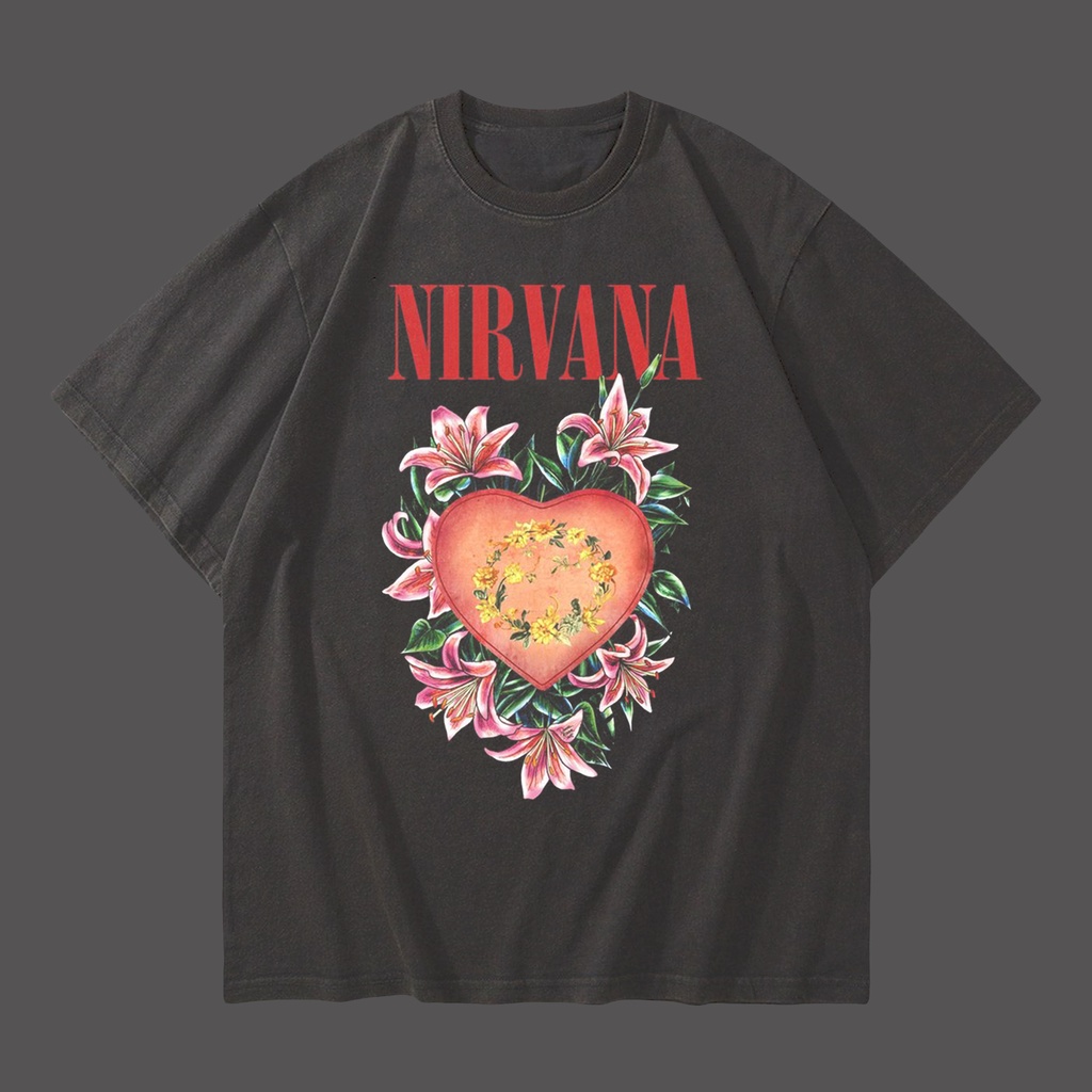 Nirvana Heart shaped box vintage style oversized t-shirt