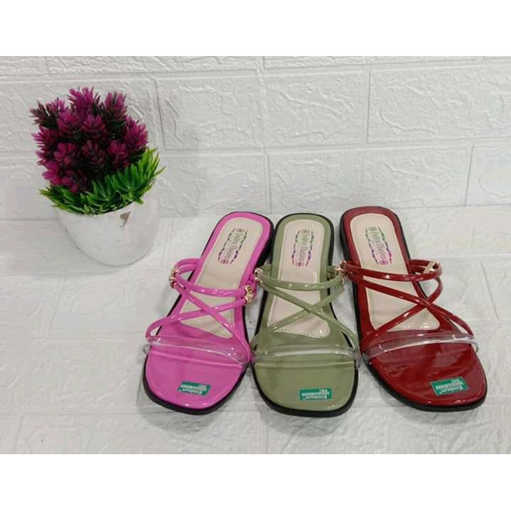 SANDAL TEPLEK WANITA SILANG JELLY TERBARU