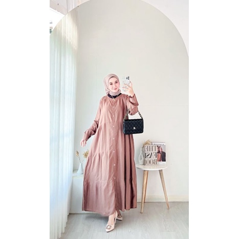 HOME DRESS BAJU GAMIS RAYON - GAMIS SUSUN POLOS