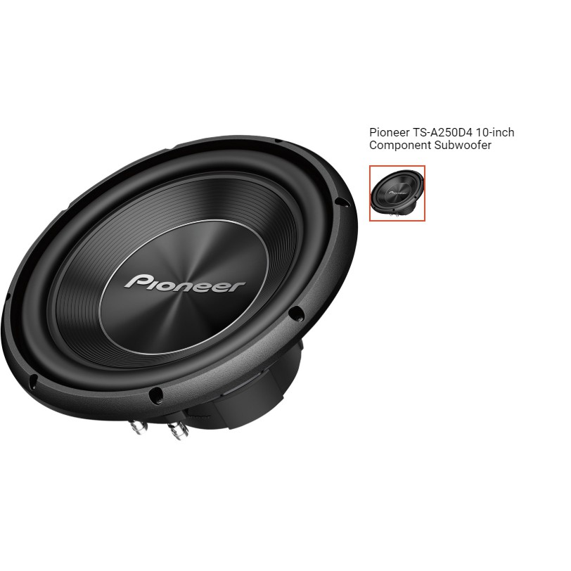 Pioneer TS-A250D4 10-inch Component Subwoofer