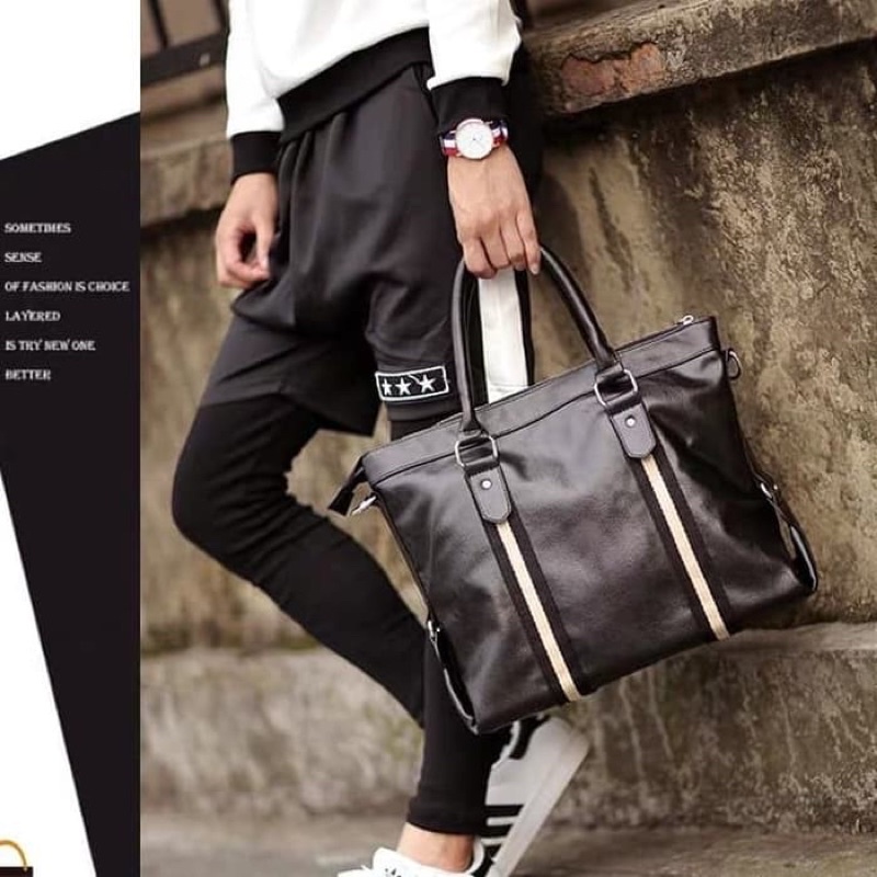 Tote Bag / Messenger Bag / Tas selempang Kulit Pria