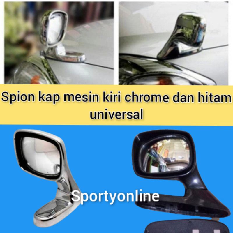 Spion kap mesin chrome dan hitam