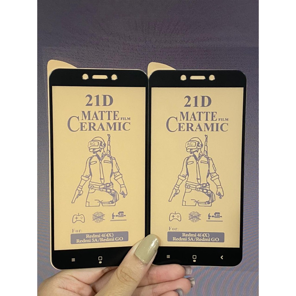 XIAOMI REDMI 4 4X 5A REDMI GO TEMPERED GLASS 21D Ceramic Matte Screen Guard Anti Radiasi Full Cover