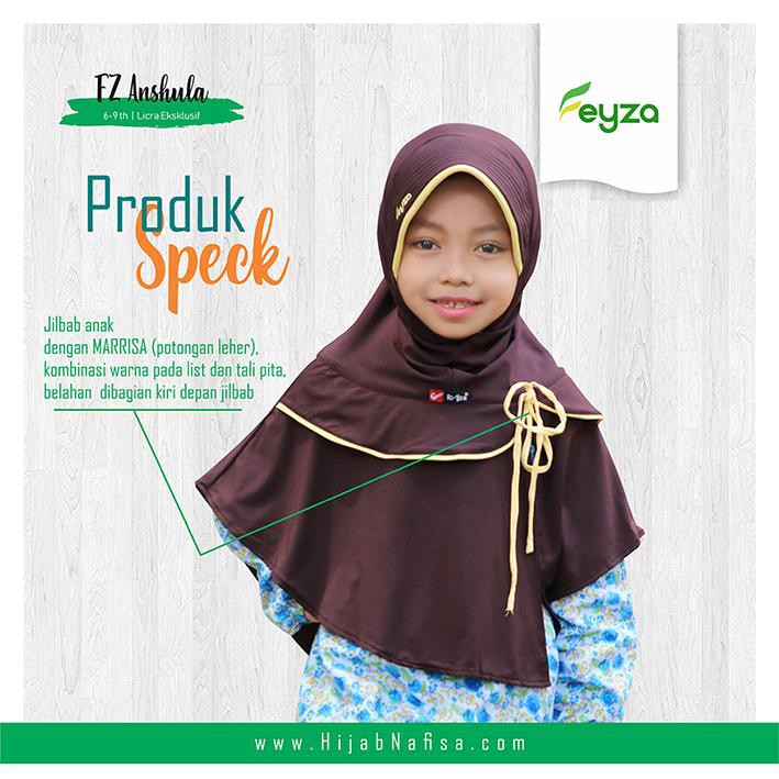 Jilbab Instan Anak Feyza Anshula | Kerudung Bergo Instan Anak Hijab Instan Anak Bergo Anak Pad