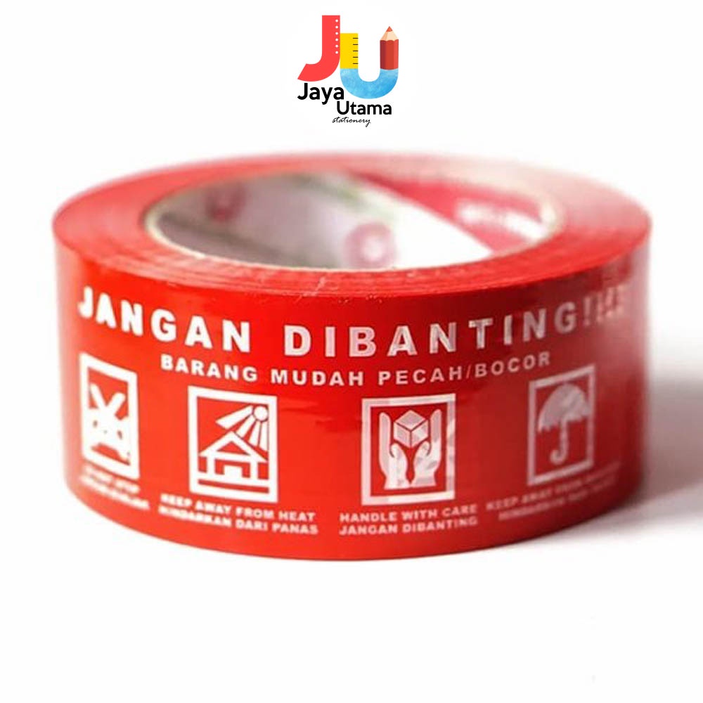 

Lakban FRAGILE JANGAN DIBANTING DAIMARU 100 Meter