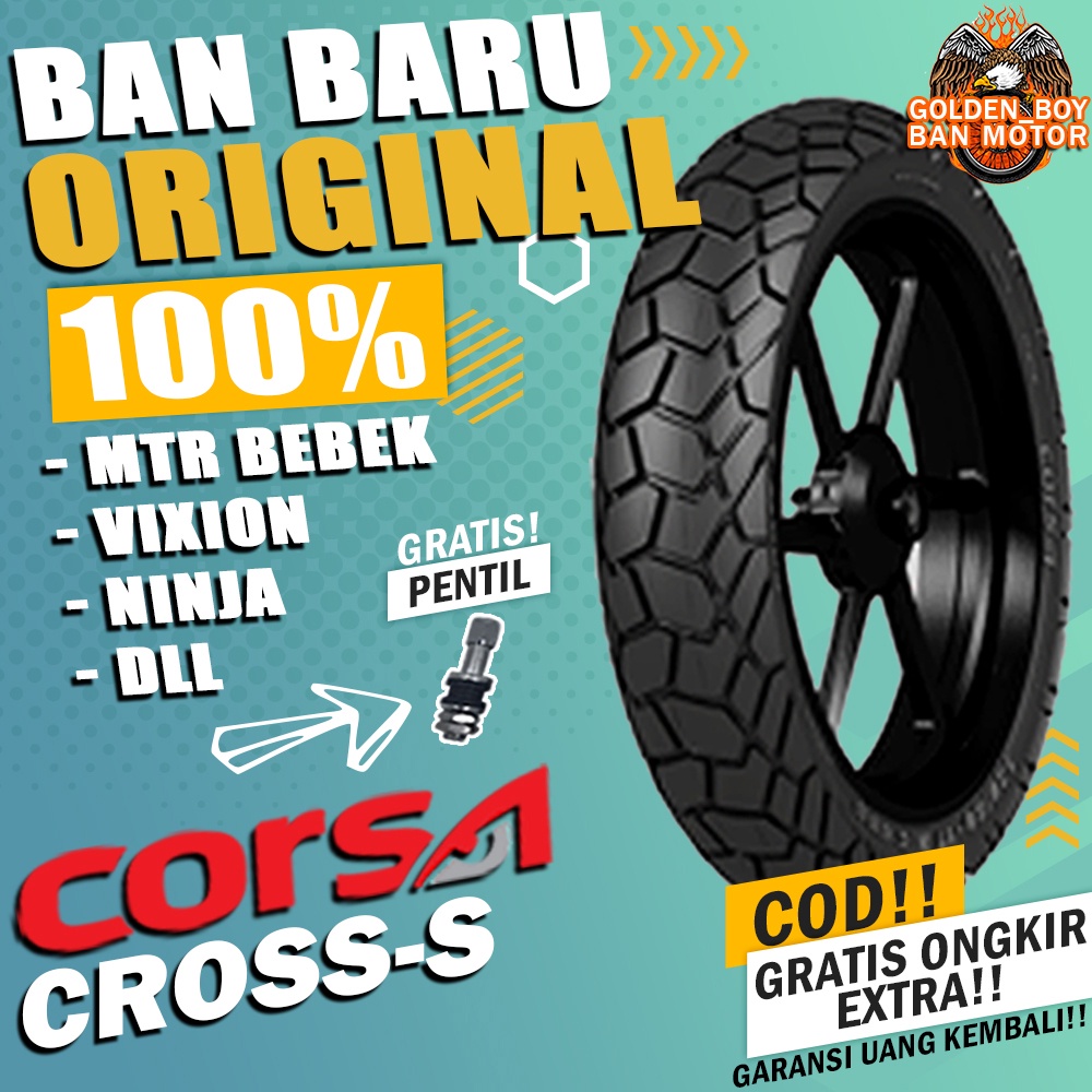 ban motor tubles corsa cross s ring 17 tubles sepasang paket ban motor depan belakang bebek supra mo