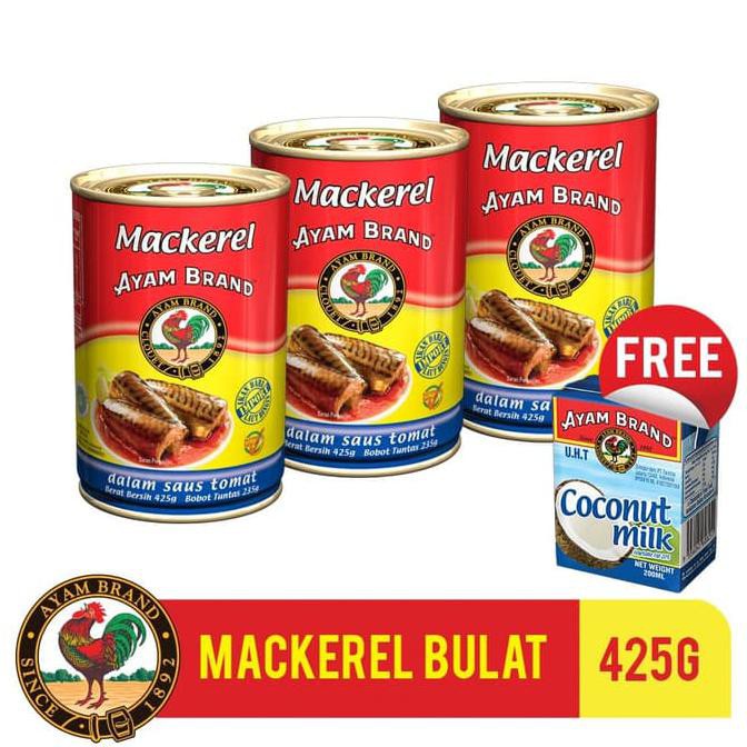 

TERPOPULER Paket Mackerel Kaleng Saus Tomat Ayam Brand 425gr Free Santan 200ml MURAH