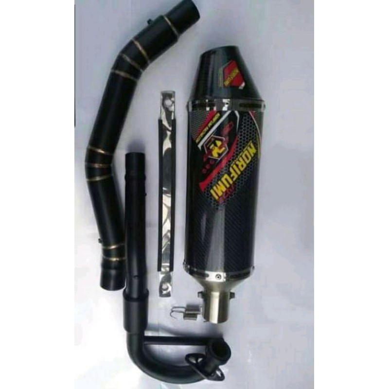 KNALPOT RACING NORIFUMI MONSTER DOFF KARBON UNTUK KLX, KLX BF, CRF, D'TRACKER, WR155