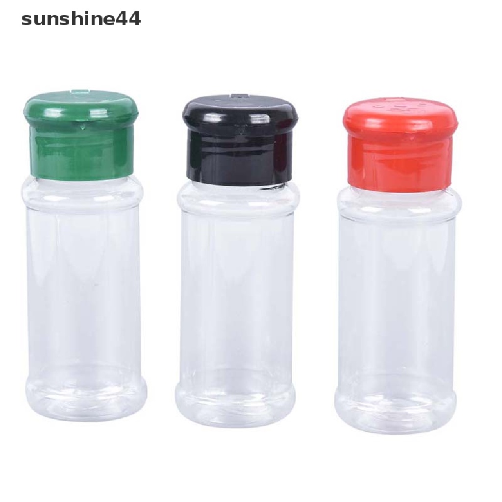 Sunshine 5pcs Botol Shaker Bumbu / Garam / Merica Bahan Plastik Untuk BBQ