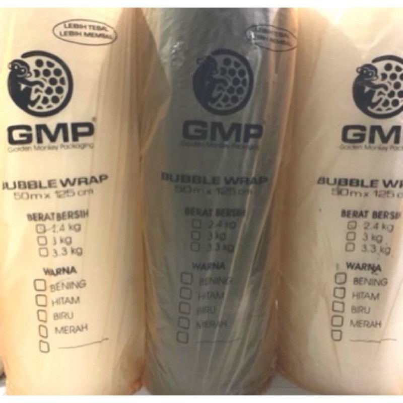 

Bubble Wrap Merk GMP 2,3 KG x 50 MTR x 1,25 MTR Murah, Harga Ekonomis JunDW