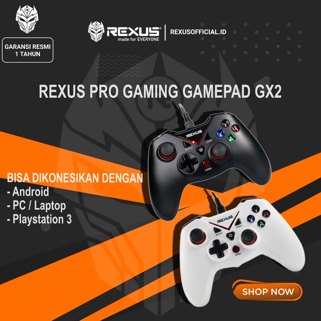 Gamepad gameped stick android joystick joystik PC stik Hp USB PS3 laptop Playstation 3 ori Rexus Pro