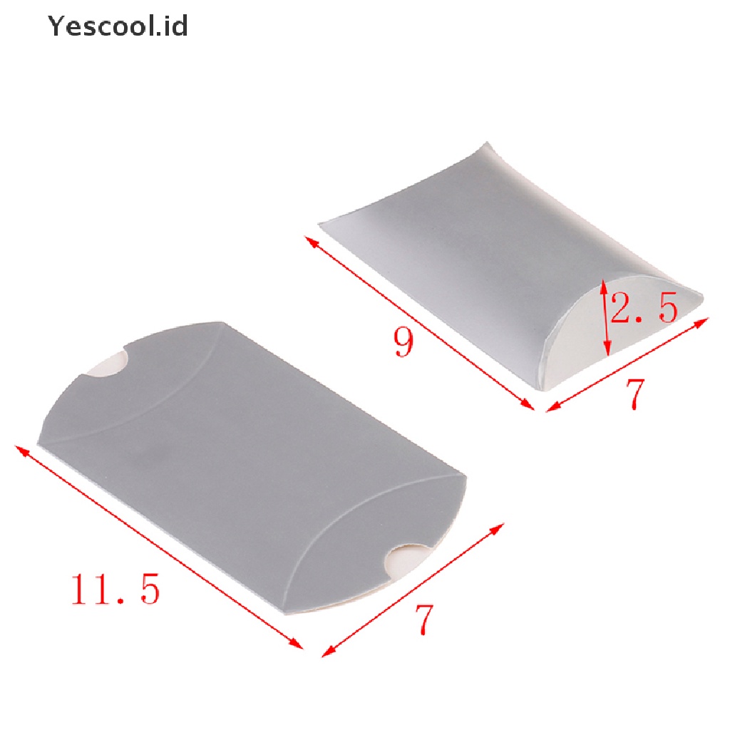 【Yescool】 50pcs craft paper bags pillow box gift cake bread candy wedding party favor bag .