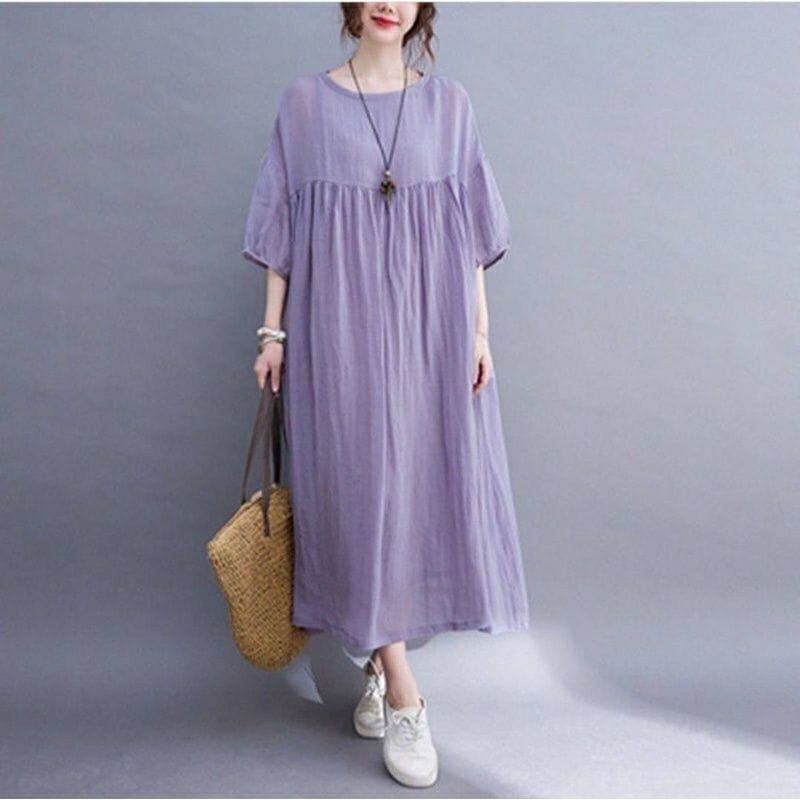 Dress Acni/ Dress Wanita Oversize/Dress Wanita Jumbo/Midi Dress Big Size