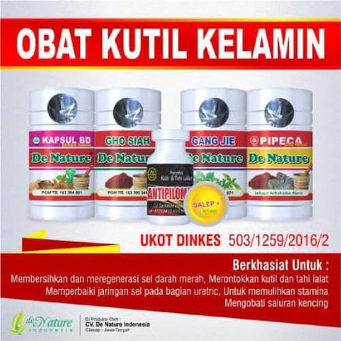 PAkET  Herbal Obat Perontok Kutil Kelamin HPV Perontok Kutil Kelamin/Gatal Selangkangan De Nature