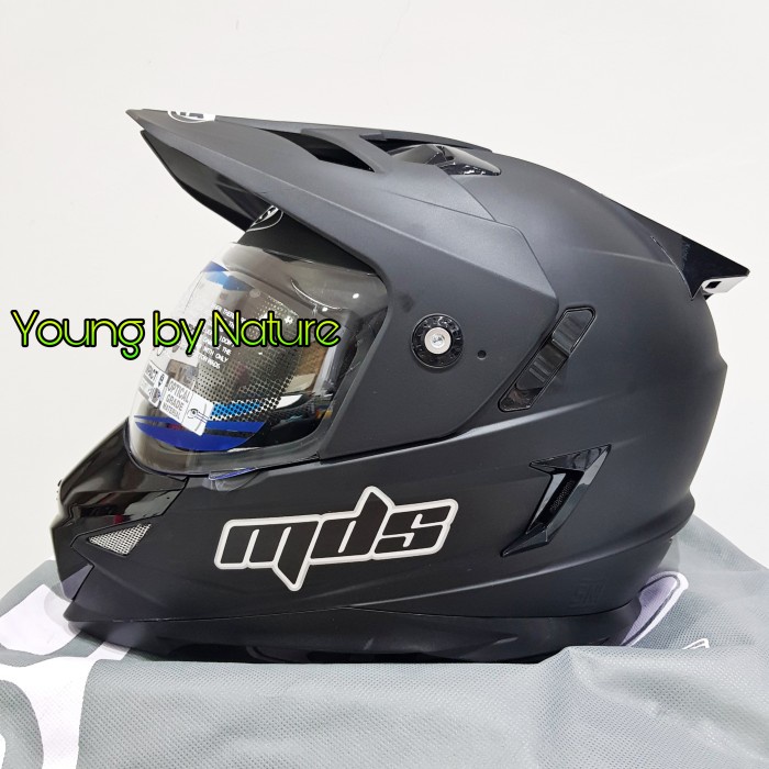 Helm Full Face MDS Super Pro Matt Black Doff Supermoto
