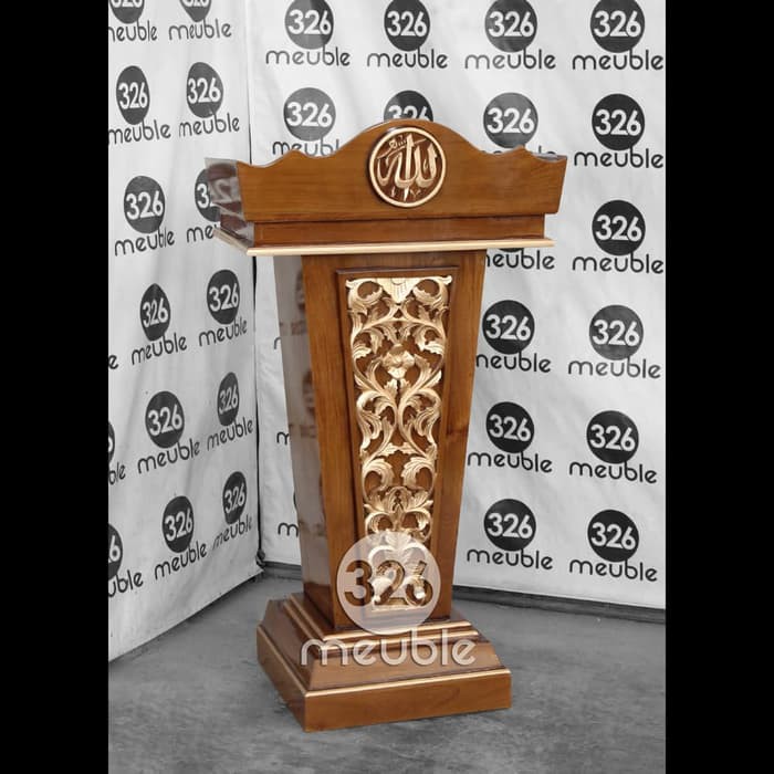 Mimbar Masjid Kecil Mebel Jepara Meja Podium Jati Mimbar Jati Jepara