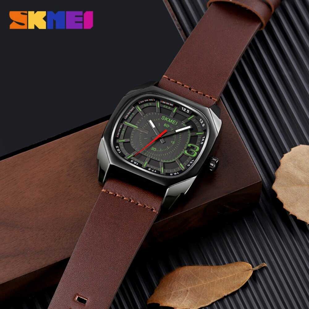 ARS - SKMEI Jam Tangan Analog Pria Strap Kulit - 1822