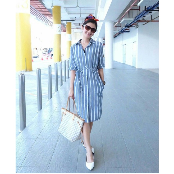 tunik stripe LD 110 / tunin salur wanita LD 110