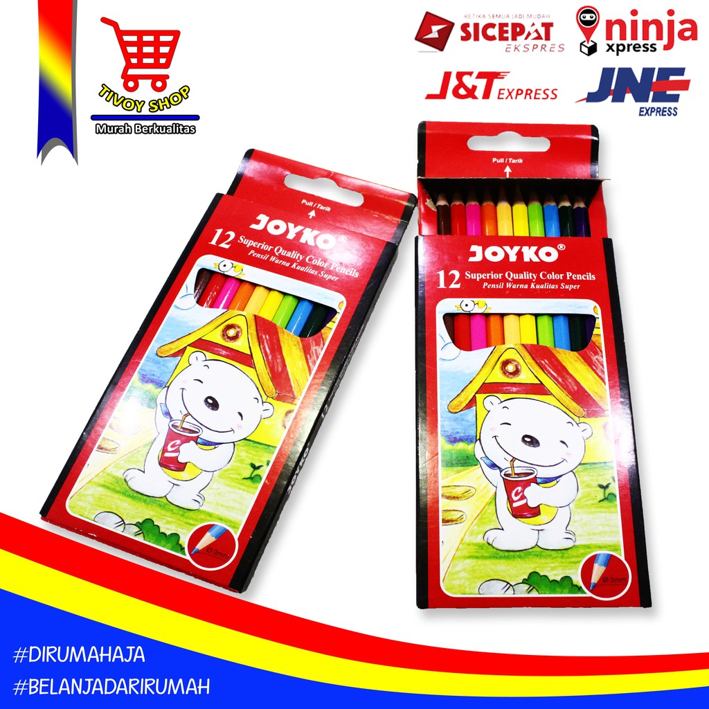 

Color Pensil/Pensil Warna Joyko 12 Warna