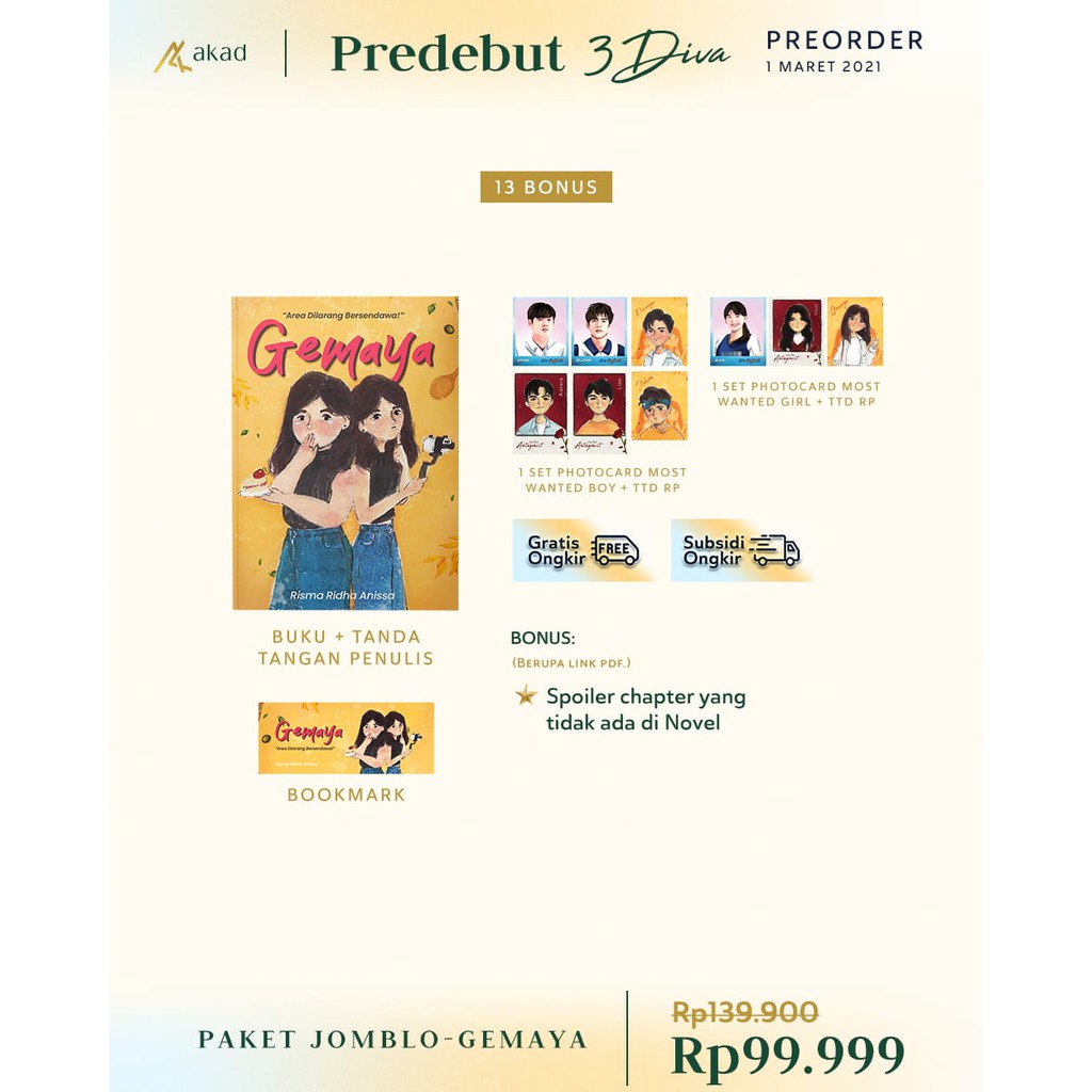Novel Ayo Putus, I'm not Antagonist, dan Gemaya-PAKET JOMBLO GEMAYA