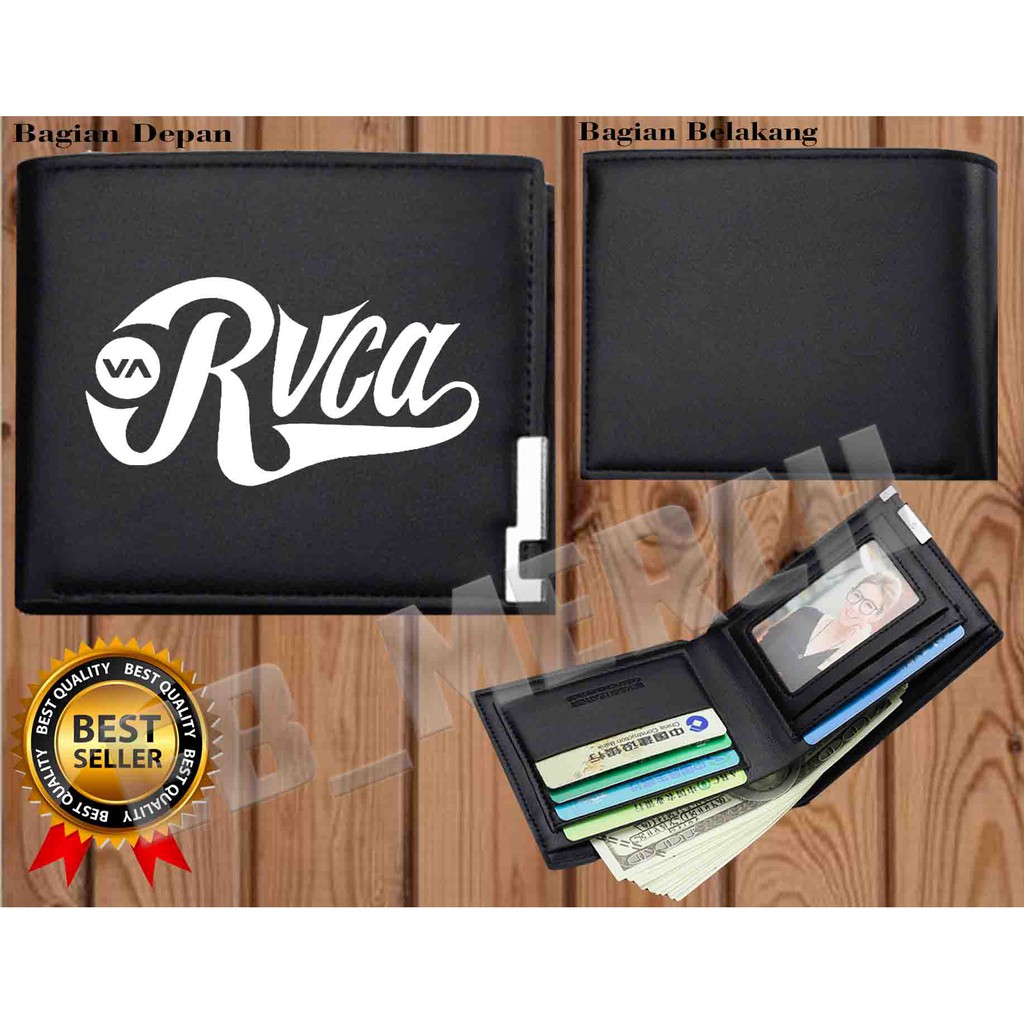Dompet Pria Lipat   RVCA  Dompet Kulit Men Fashion Letter Wallet KEREN     EB_MERCH