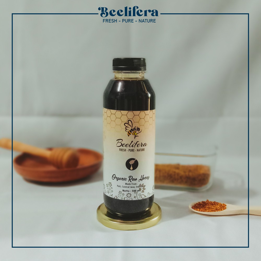 

Madu Beelifera - Madu Hitam Hutan Liar 500 ML Raw Honey