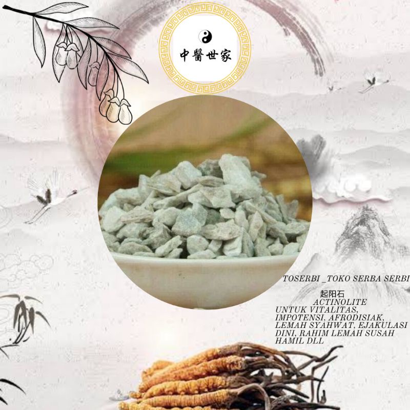 

100gr 阳起石 Yang Qi Shi Actinolite Actinolitum Tremolite