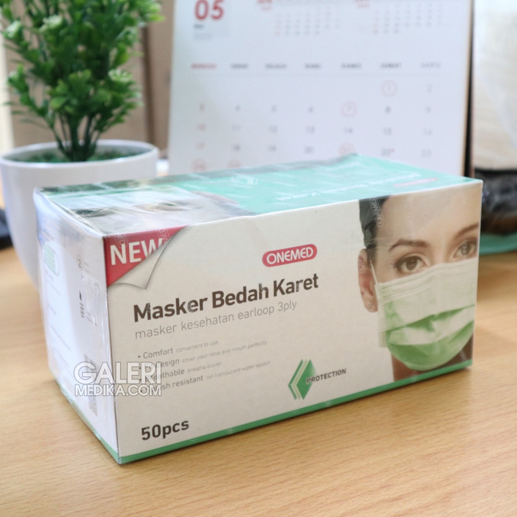 Onemed Masker Bedah Earloop Box Isi 50 pcs