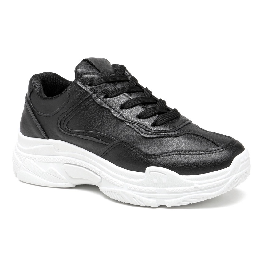 PVN Jimin Sepatu Sneakers Wanita Sport Shoes 512 White-Jin High Top - Black