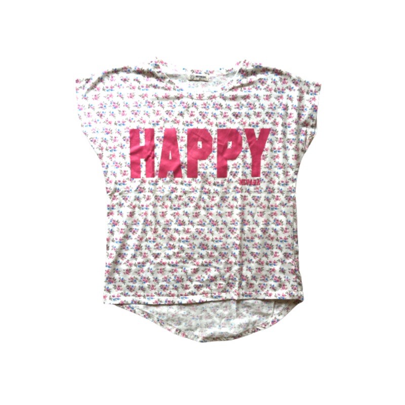 pink floral graphic tee tshirt (preloved)