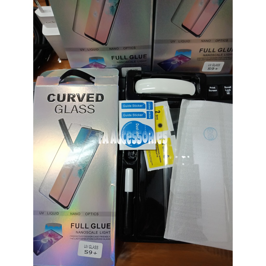 NANO OPTICS CURVED TEMPERED GLASS UV Type Samsung s7 edge S8 S9 S8+ S9+ Note 7/FE Note 8 9 S10E