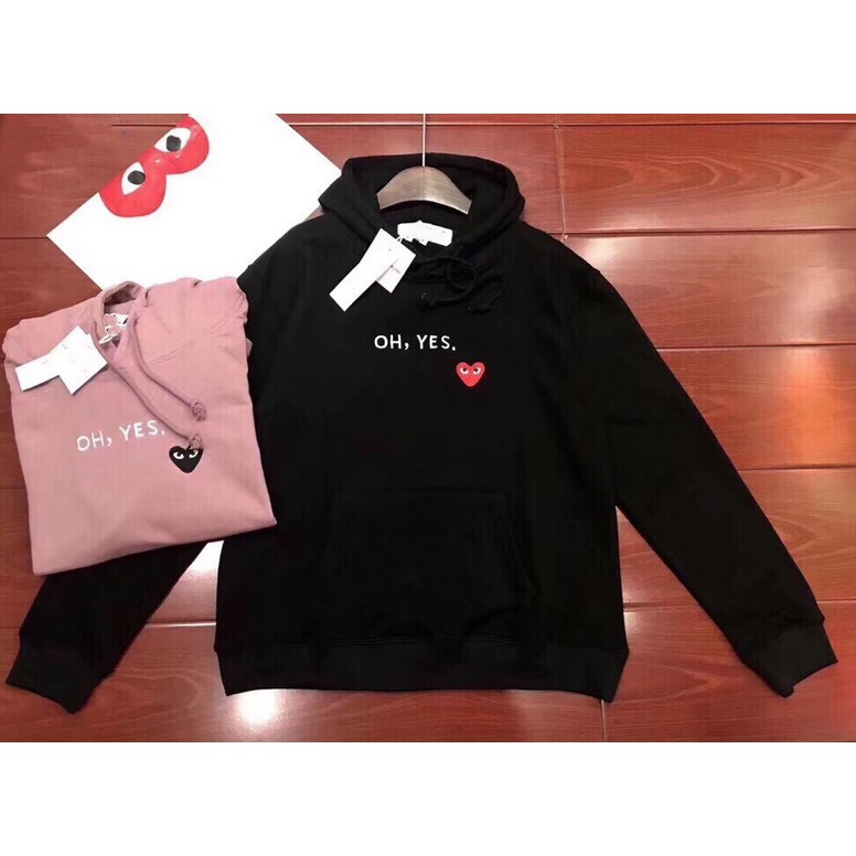 comme des garcons oh yes hoodie