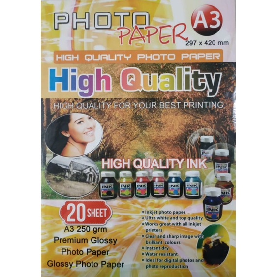kertas foto glossy A3 # GRK