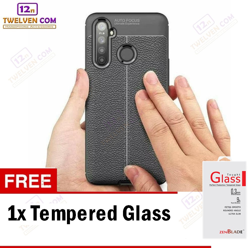 Case Auto Focus Softcase Casing for Oppo A92 - Hitam + Free Tempered Glass