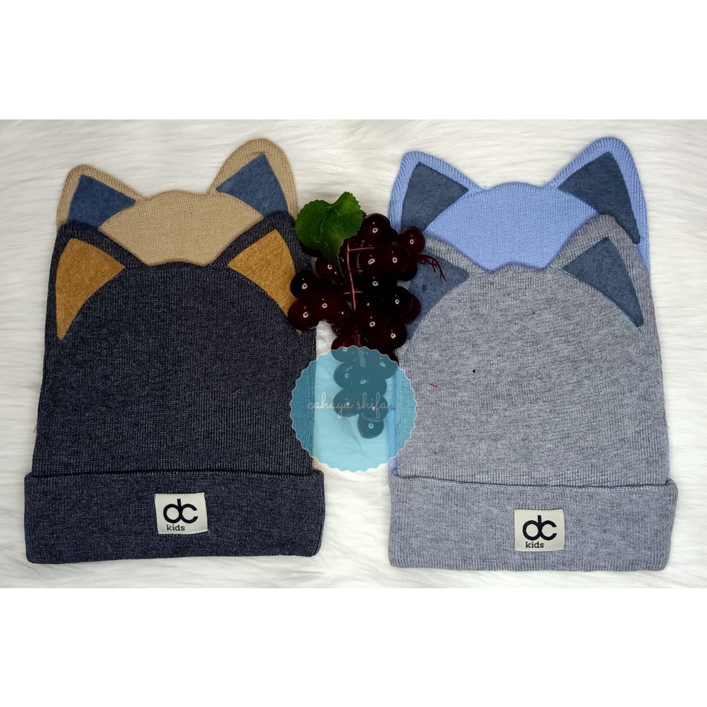 kupluk anak 1-4th rajut variasi kucing lucu bahan distro quality by dc kids