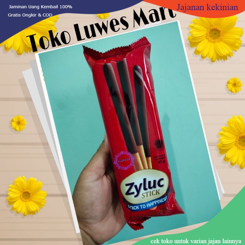

Zyluc stick chocolat 1pcs-jajanan kekiniwn-jajanan jadul-biskuit stick cokelat